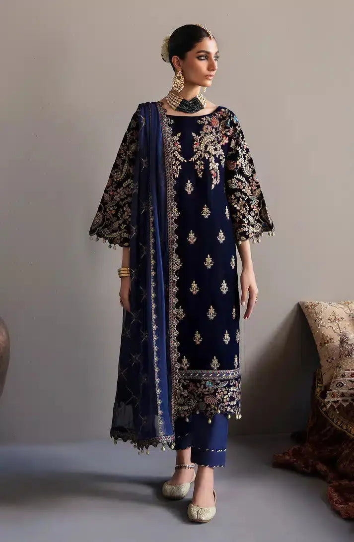 Emaan Adeel | Makhmal Velvet Edition 23 | MK-03 FALAK - Pakistani Designer Dress - by Emaan Adeel | Type: Formal - 100% Original at Saira Sultan