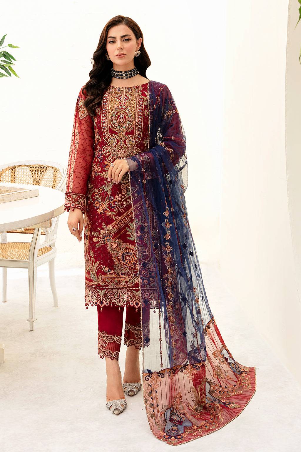 Ramsha | Minhal Organza Collection | M-908 - Pakistani Designer Dress - by Ramsha | Type: Formal - 100% Original at Saira Sultan