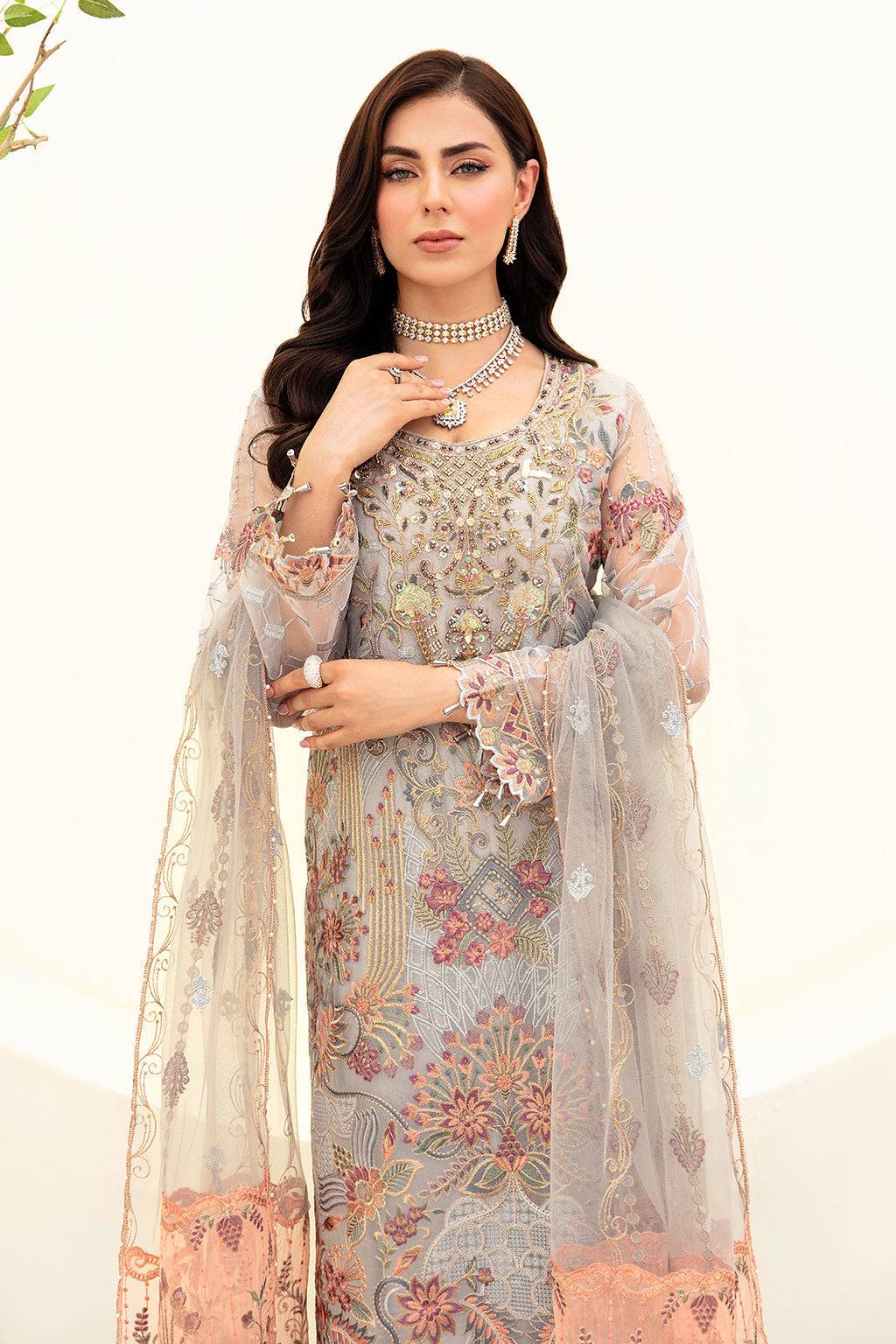 Ramsha | Minhal Organza Collection | M-909 - Pakistani Designer Dress - by Ramsha | Type: Formal - 100% Original at Saira Sultan