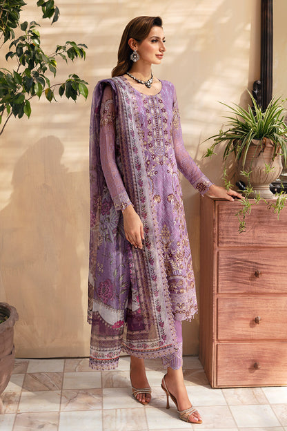 Ramsha | Chevron Chiffon Collection | A-906 M Purple Gray Chiffon