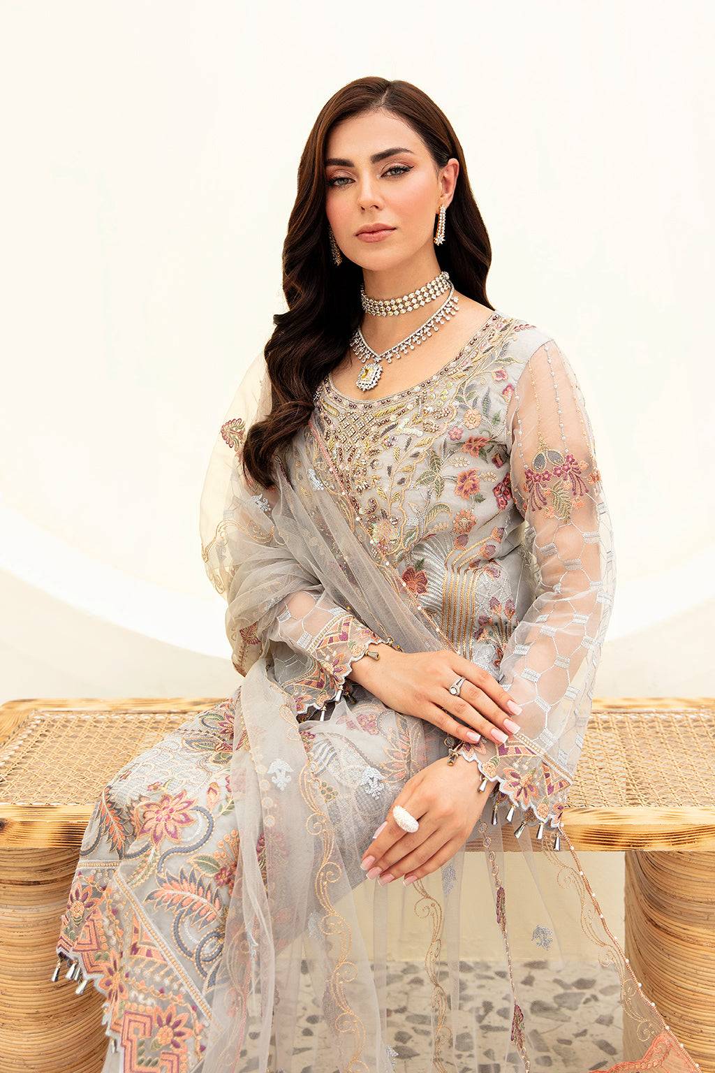 Ramsha | Minhal Organza Collection | M-909 - Pakistani Designer Dress - by Ramsha | Type: Formal - 100% Original at Saira Sultan