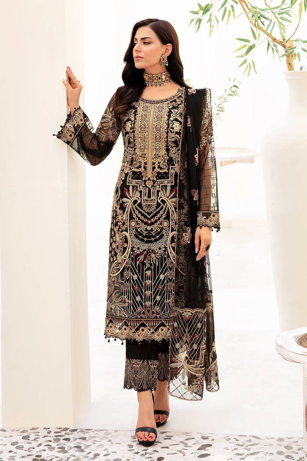 Ramsha | Minhal Organza Collection | M-906 - Pakistani Designer Dress - by Ramsha | Type: Formal - 100% Original at Saira Sultan