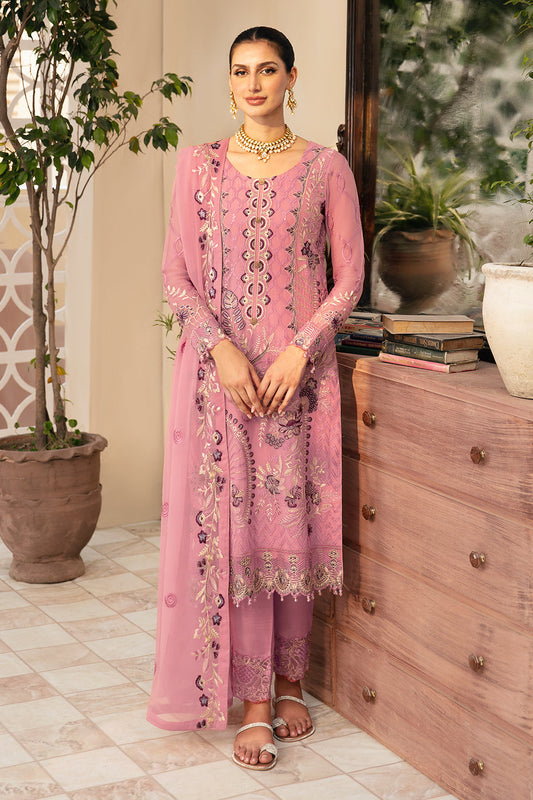 Ramsha | Chevron Chiffon Collection | A-909 XS Lilac Chiffon
