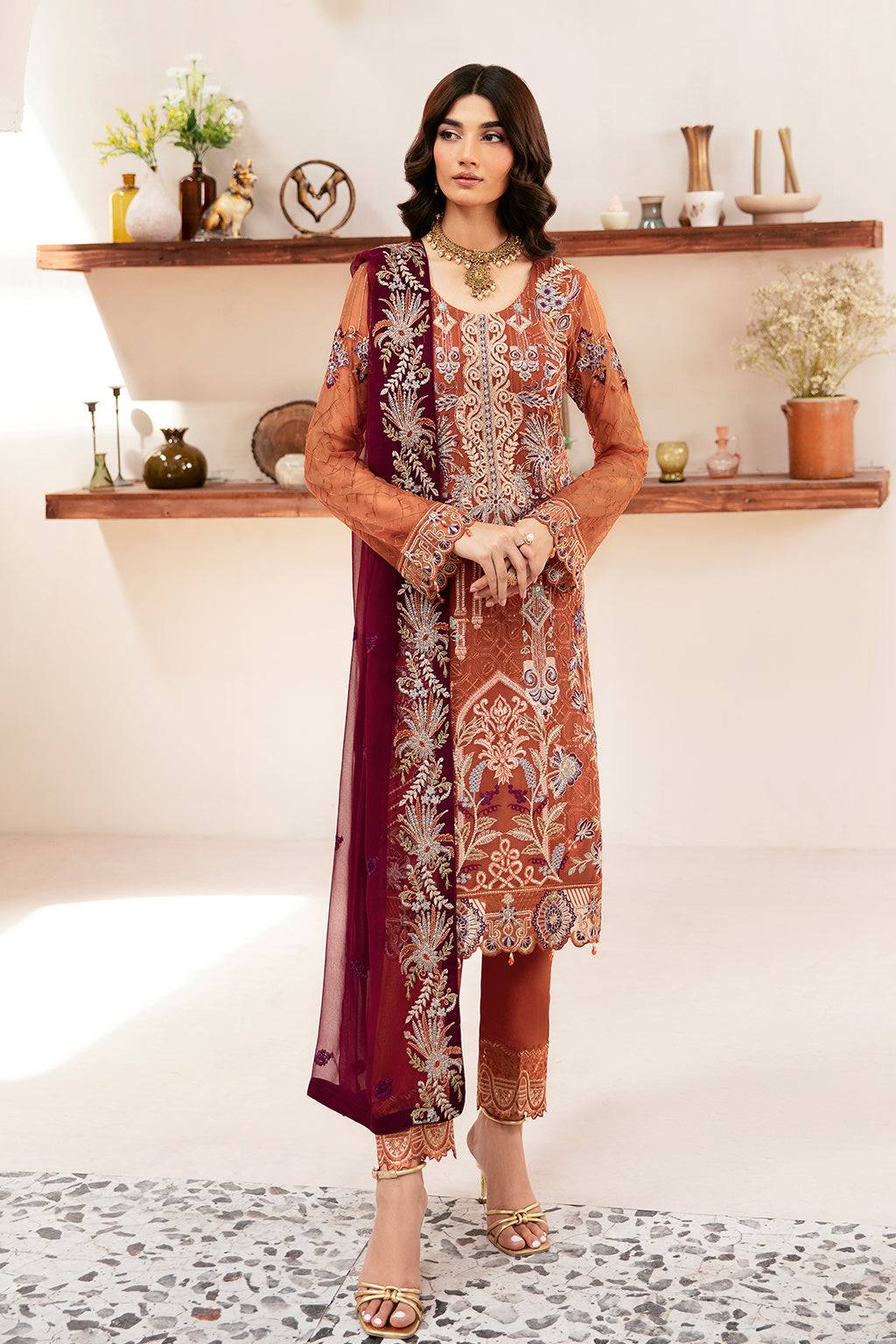 Ramsha | Rangoon Chiffon Collection 24 | D-1209 - Pakistani Designer Dress - by Ramsha | Type: Formal - 100% Original at Saira Sultan