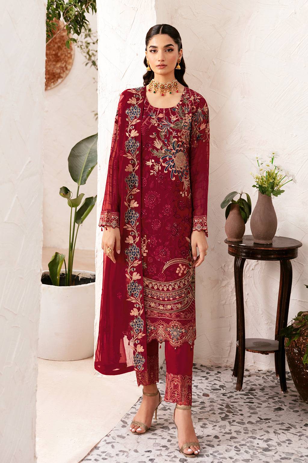 Ramsha | Rangoon Chiffon Collection 24 | D-1205 - Pakistani Designer Dress - by Ramsha | Type: Formal - 100% Original at Saira Sultan
