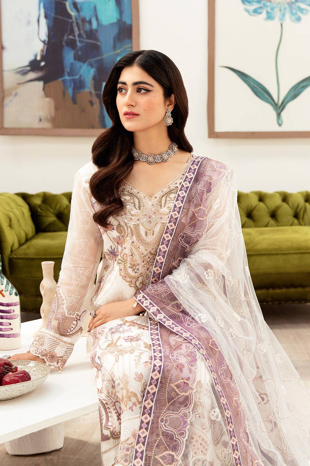 Ramsha | Minhal Organza Collection | M-1002 - Pakistani Designer Dress - by Ramsha | Type: Formal - 100% Original at Saira Sultan