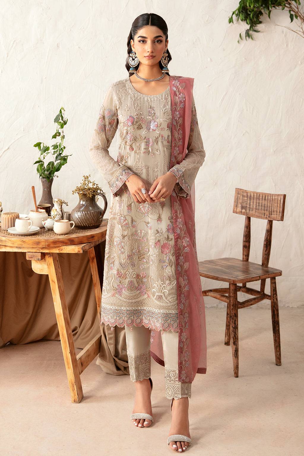 Ramsha | Rangoon Chiffon Collection 24 | D-1212 - Pakistani Designer Dress - by Ramsha | Type: Formal - 100% Original at Saira Sultan