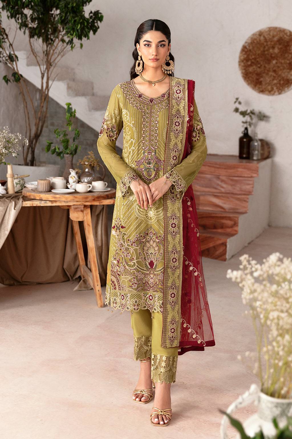 Ramsha | Rangoon Chiffon Collection 24 | D-1203 - Pakistani Designer Dress - by Ramsha | Type: Formal - 100% Original at Saira Sultan