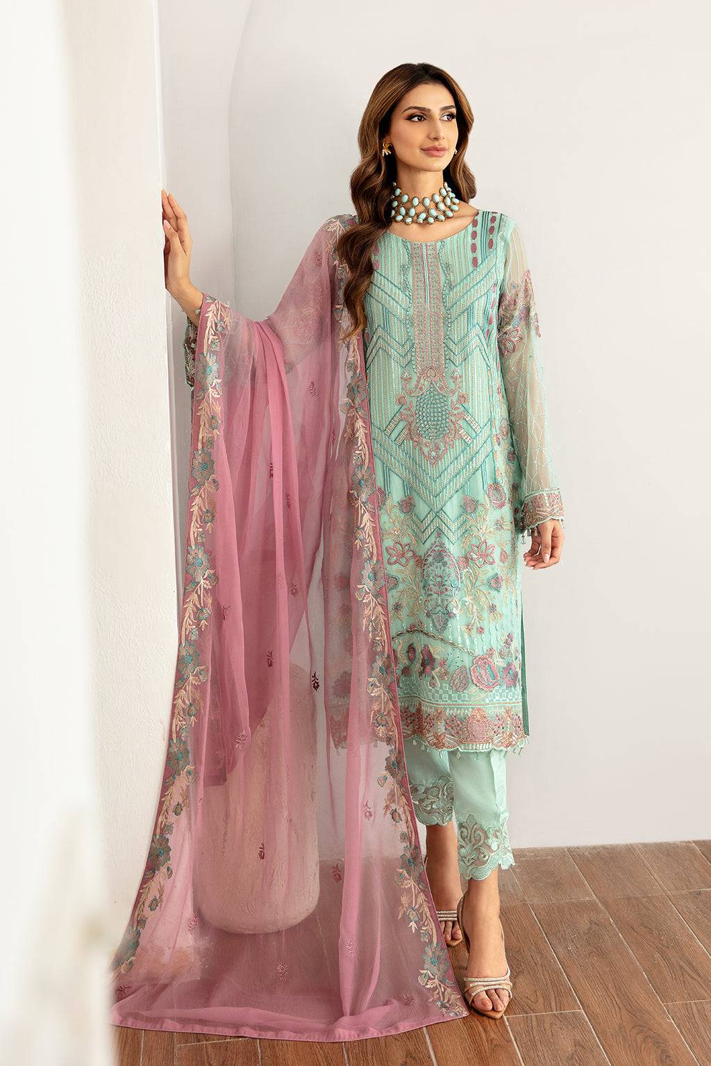 Ramsha | Rangoon Chiffon Collection 24 |D-1107 - Pakistani Designer Dress - by Ramsha | Type: Formal - 100% Original at Saira Sultan
