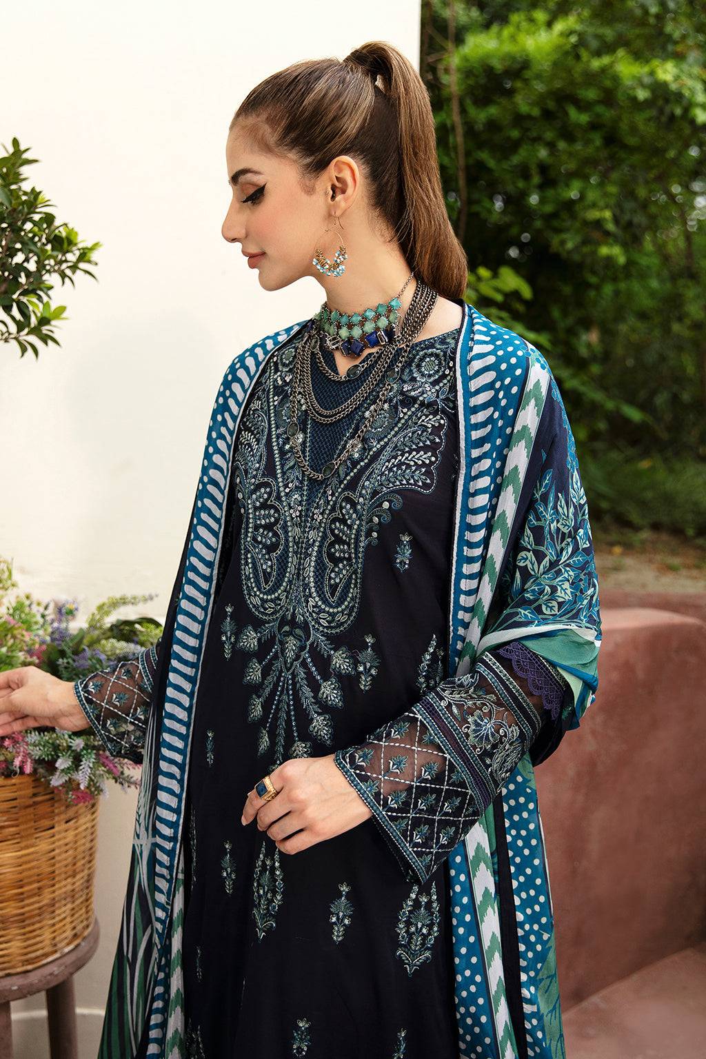 Ramsha | Luxury Lawn 24 | Y-803 - Pakistani Designer Dress - by Ramsha | Type: Casuals - 100% Original at Saira Sultan