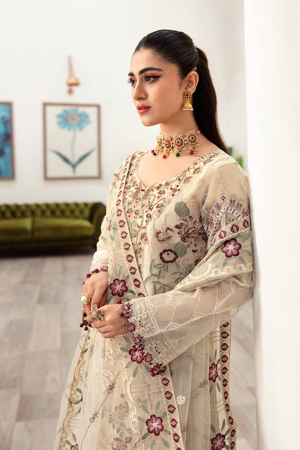Ramsha | Minhal Organza Collection | M-1004 - Pakistani Designer Dress - by Ramsha | Type: Formal - 100% Original at Saira Sultan
