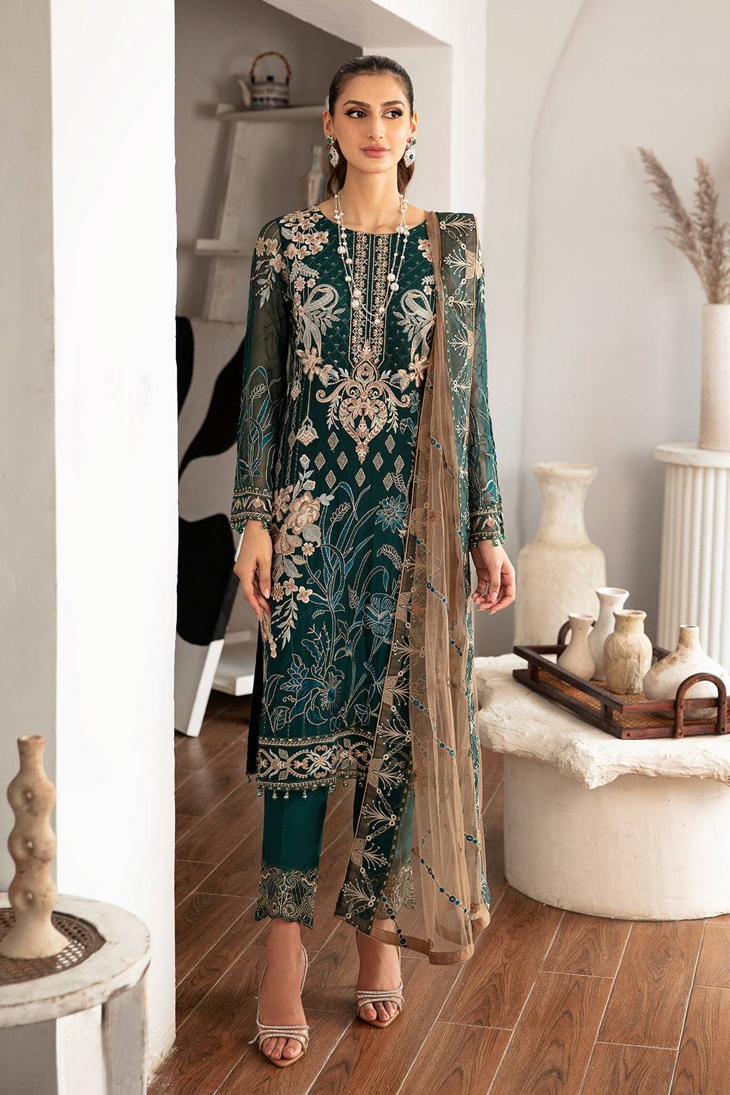 Ramsha | Rangoon Chiffon Collection 24 |D-1101 - Pakistani Designer Dress - by Ramsha | Type: Formal - 100% Original at Saira Sultan