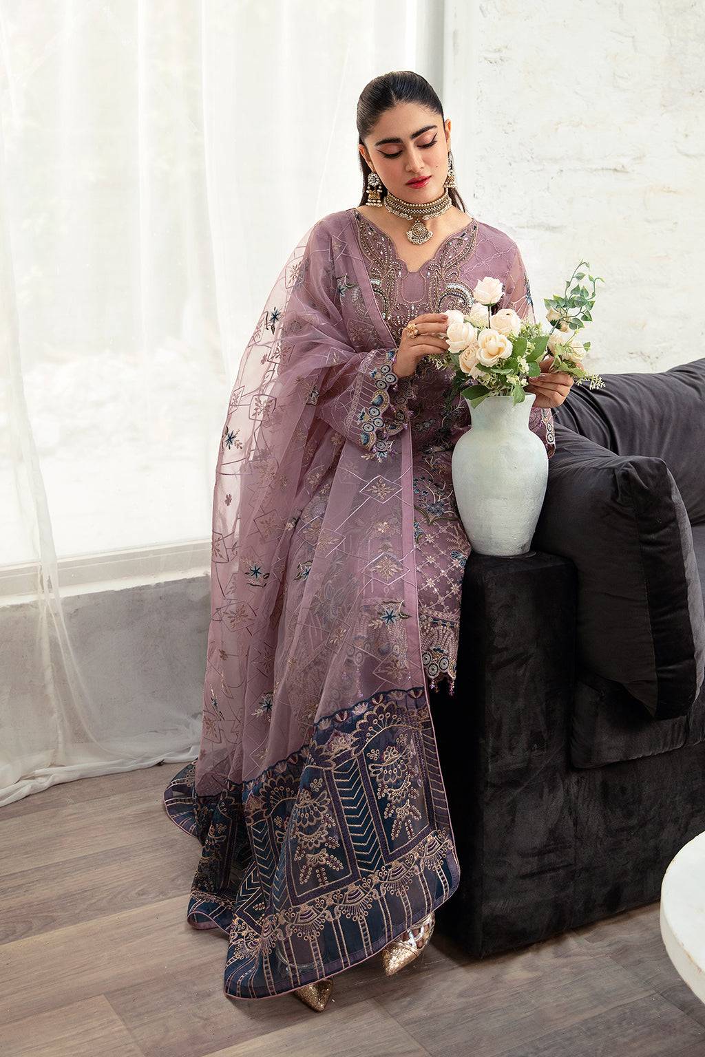 Ramsha | Minhal Organza Collection | M-1005 - Pakistani Designer Dress - by Ramsha | Type: Formal - 100% Original at Saira Sultan