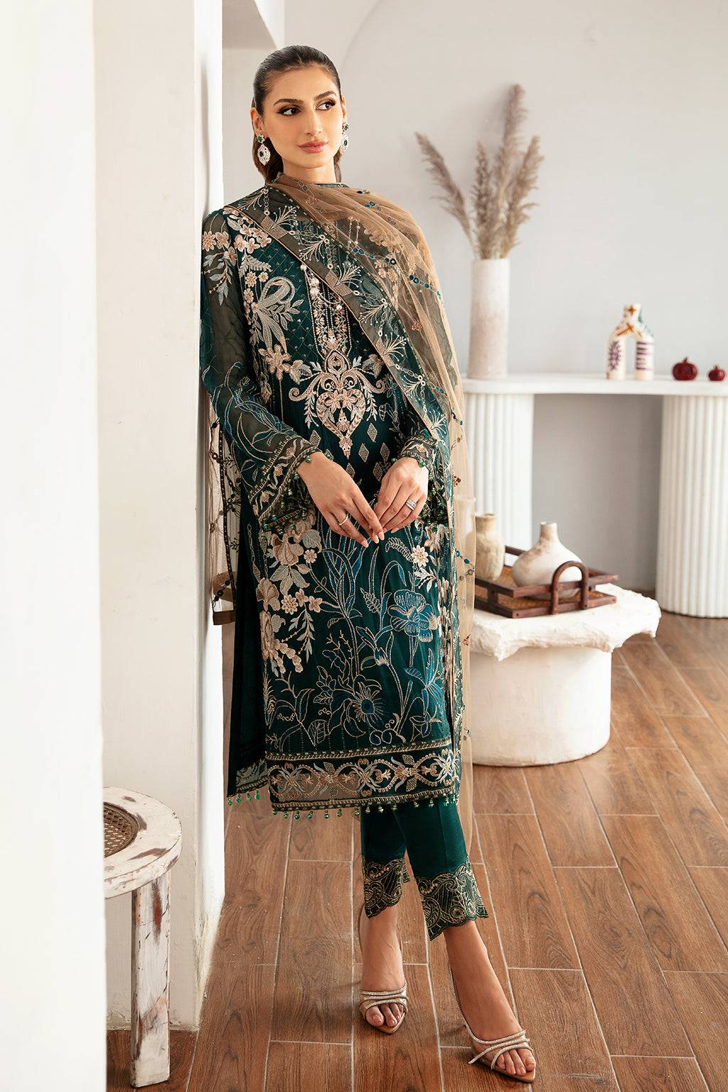 Ramsha | Rangoon Chiffon Collection 24 |D-1101 - Pakistani Designer Dress - by Ramsha | Type: Formal - 100% Original at Saira Sultan