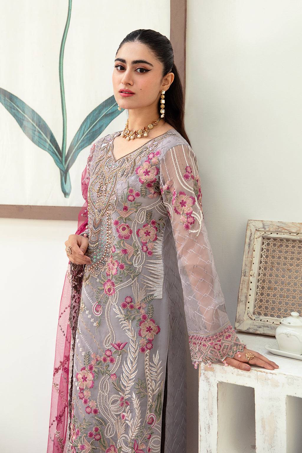 Ramsha | Minhal Organza Collection | M-1008 - Pakistani Designer Dress - by Ramsha | Type: Formal - 100% Original at Saira Sultan