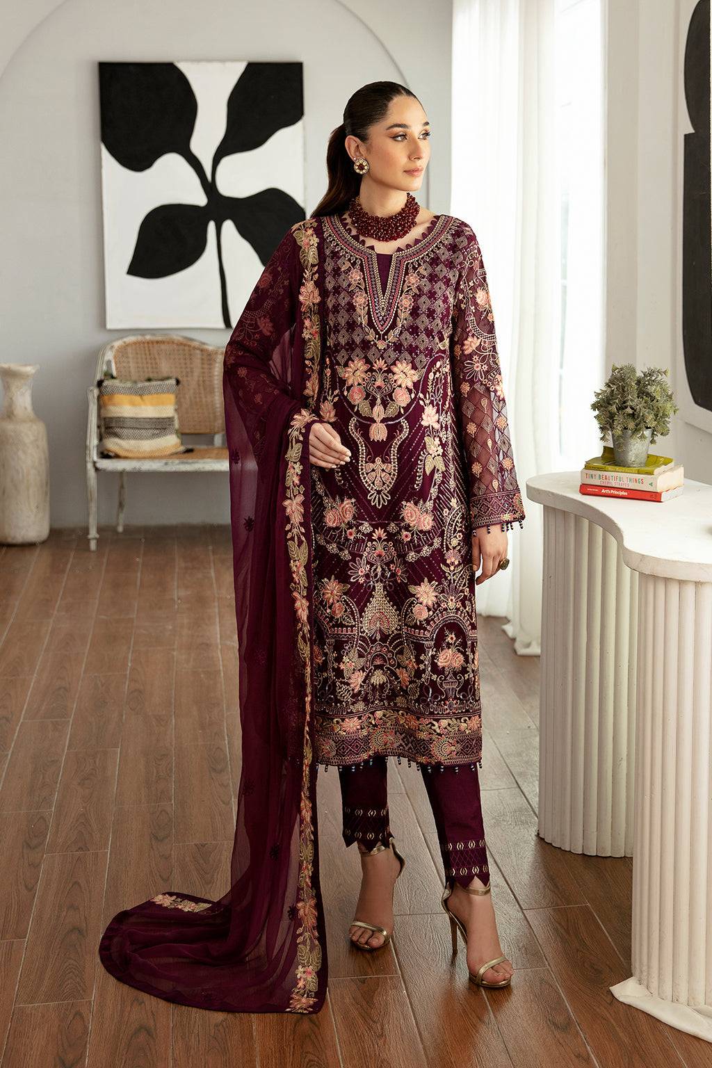 Ramsha | Rangoon Chiffon Collection 24 |D-1104 - Pakistani Designer Dress - by Ramsha | Type: Formal - 100% Original at Saira Sultan