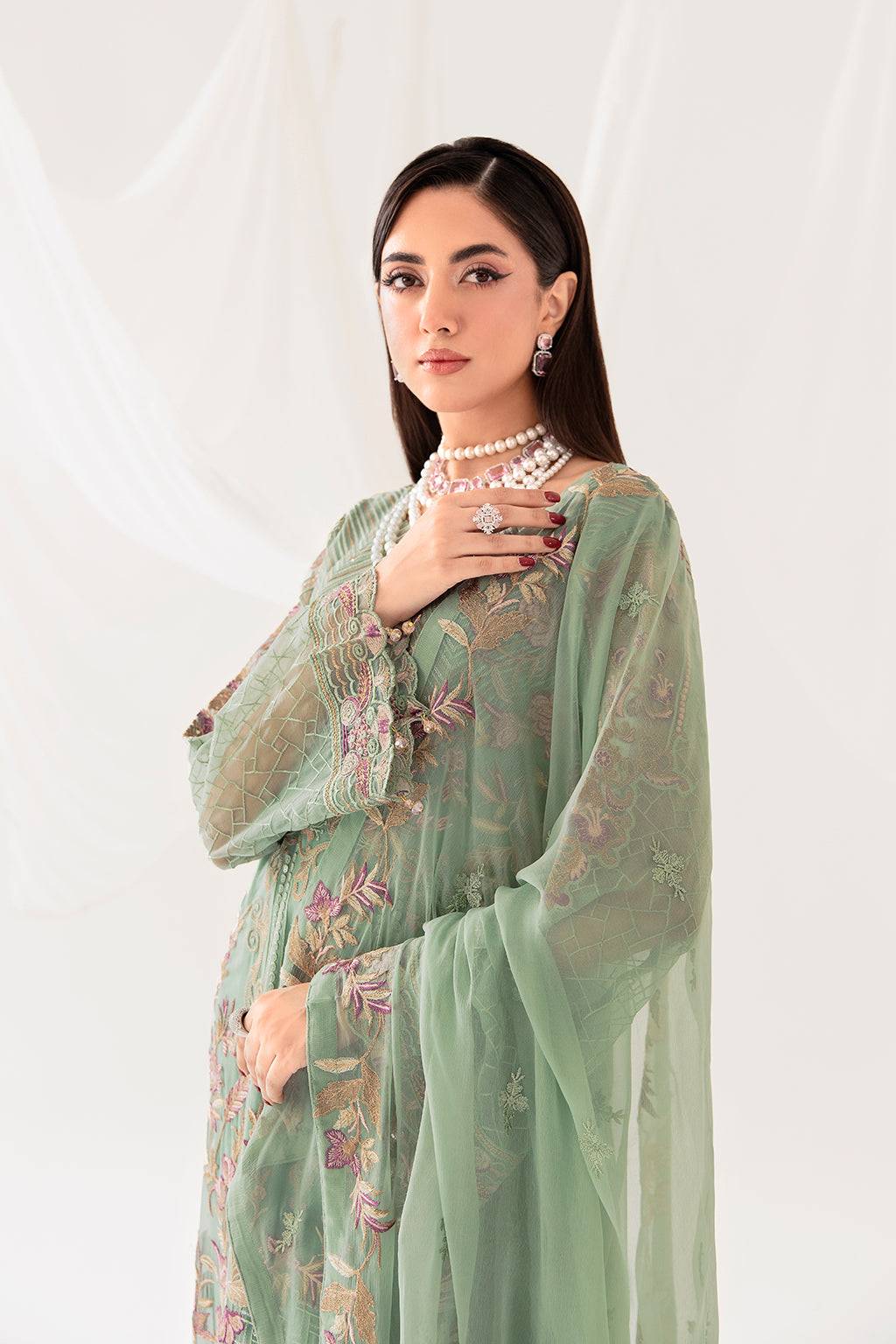 Ramsha | Rangoon Chiffon Collection 24 | D-1003 - Pakistani Designer Dress - by Ramsha | Type: Formal - 100% Original at Saira Sultan
