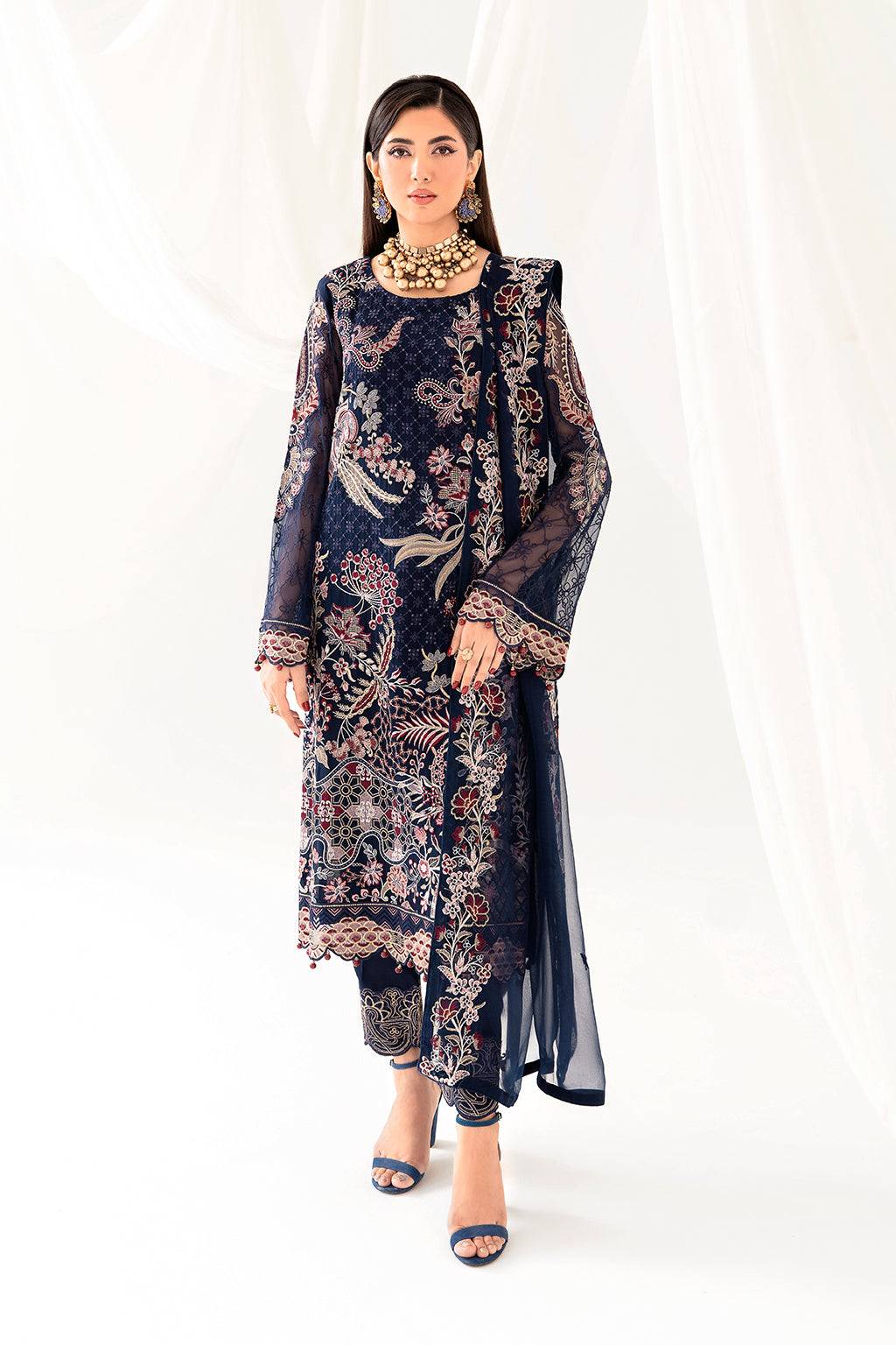 Ramsha | Rangoon Chiffon Collection 24 | D-1011 - Pakistani Designer Dress - by Ramsha | Type: Formal - 100% Original at Saira Sultan
