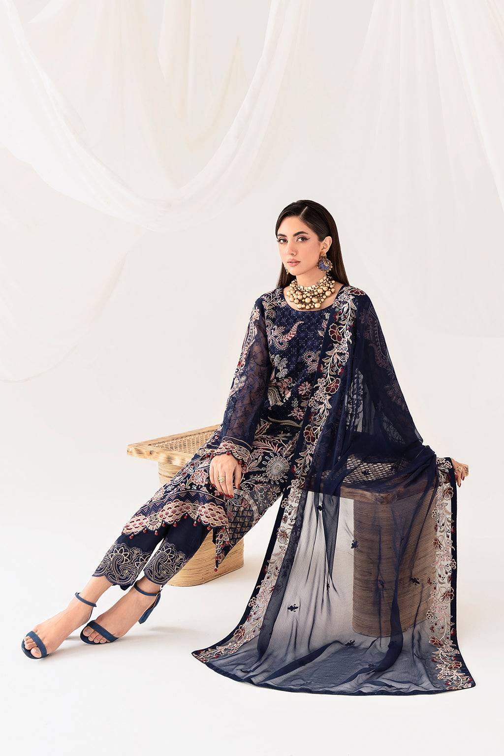 Ramsha | Rangoon Chiffon Collection 24 | D-1011 - Pakistani Designer Dress - by Ramsha | Type: Formal - 100% Original at Saira Sultan