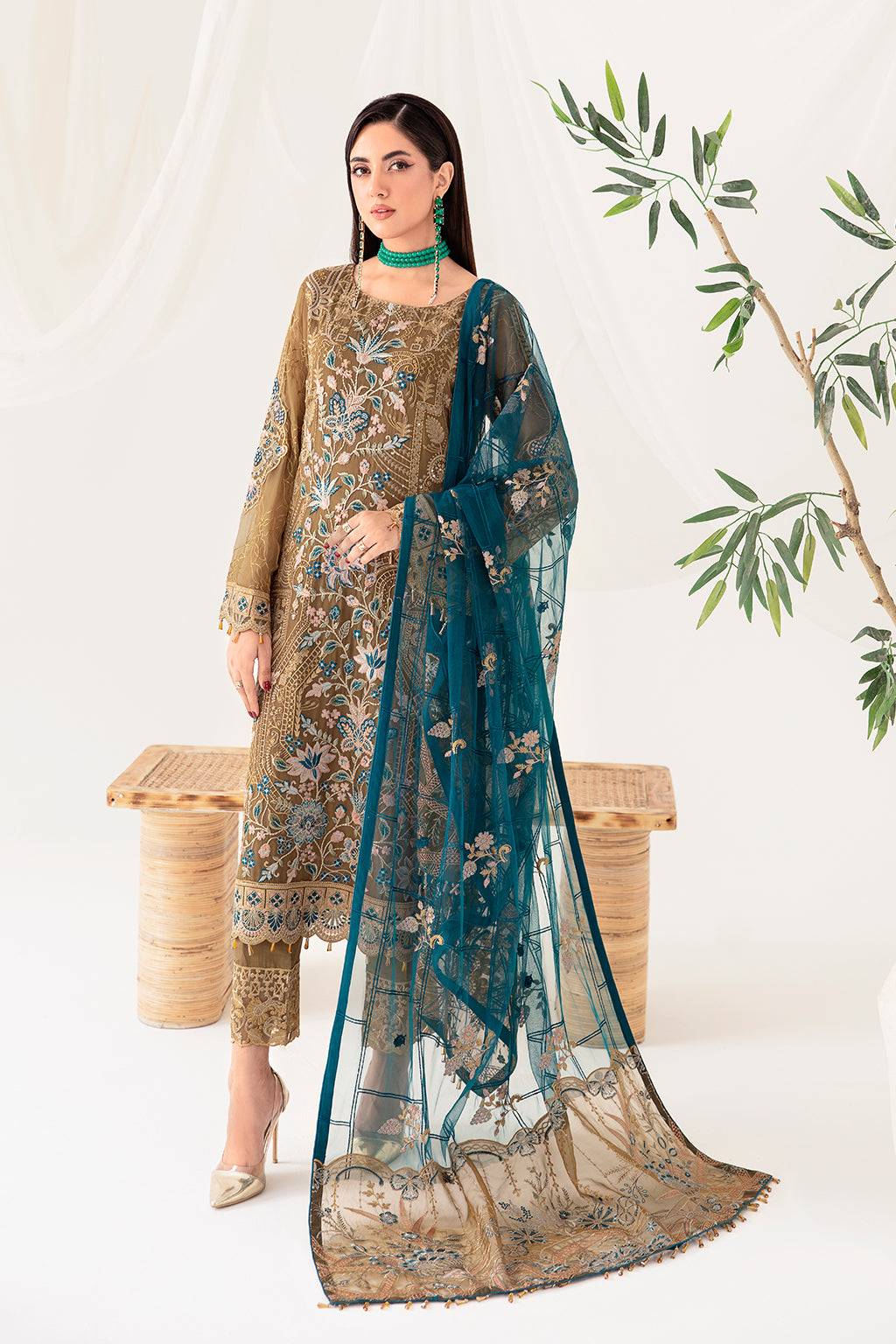Ramsha | Rangoon Chiffon Collection 24 | D-1012 - Pakistani Designer Dress - by Ramsha | Type: Formal - 100% Original at Saira Sultan