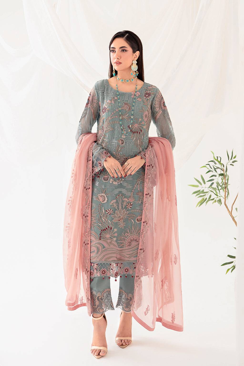 Ramsha | Rangoon Chiffon Collection 24 | D-1010 - Pakistani Designer Dress - by Ramsha | Type: Formal - 100% Original at Saira Sultan
