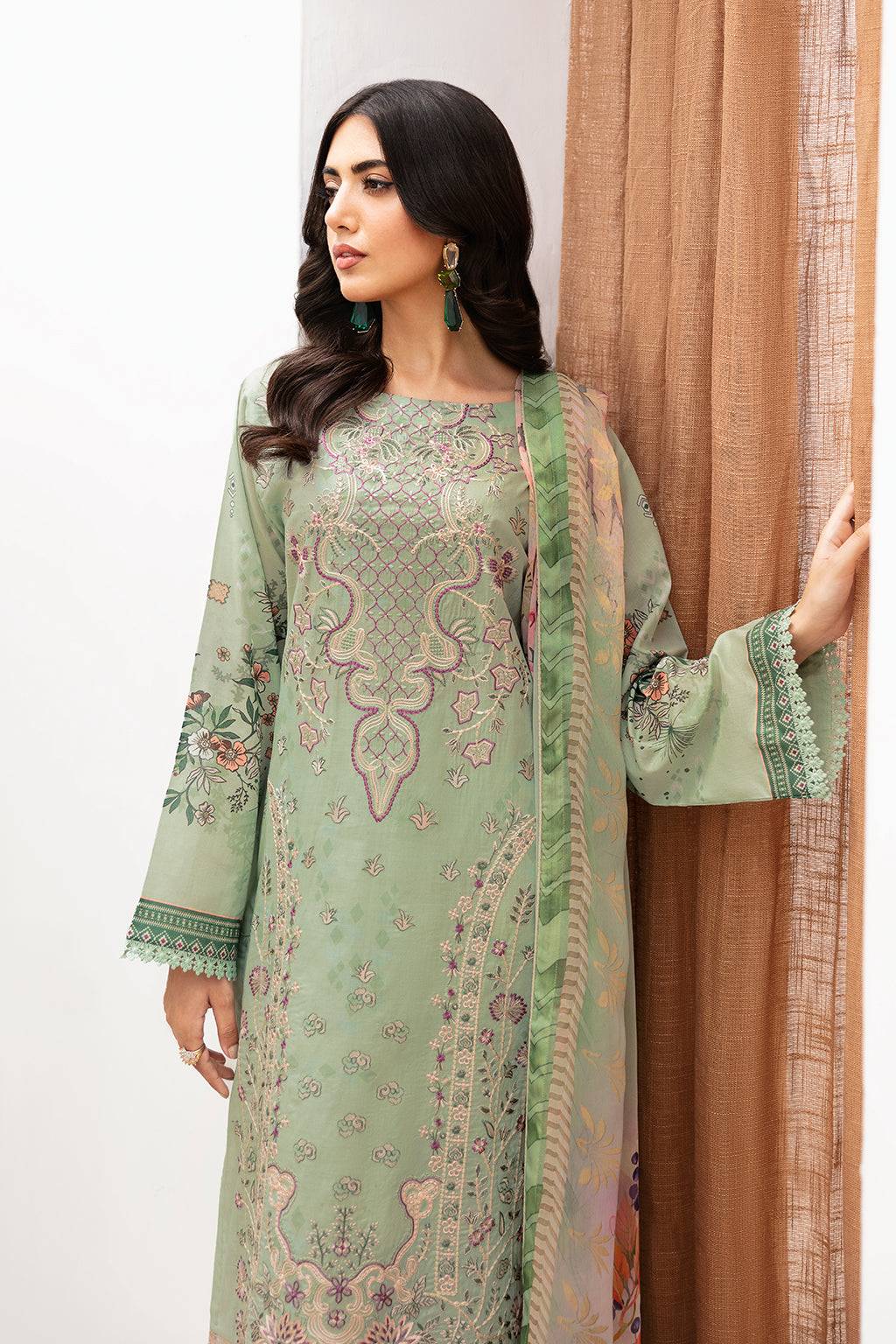 Ramsha | Mashaal Luxury Lawn | L-1101 - Pakistani Designer Dress - by Ramsha | Type: Luxury - 100% Original at Saira Sultan