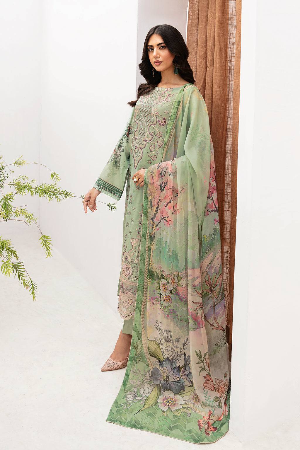 Ramsha | Mashaal Luxury Lawn | L-1101 - Pakistani Designer Dress - by Ramsha | Type: Luxury - 100% Original at Saira Sultan