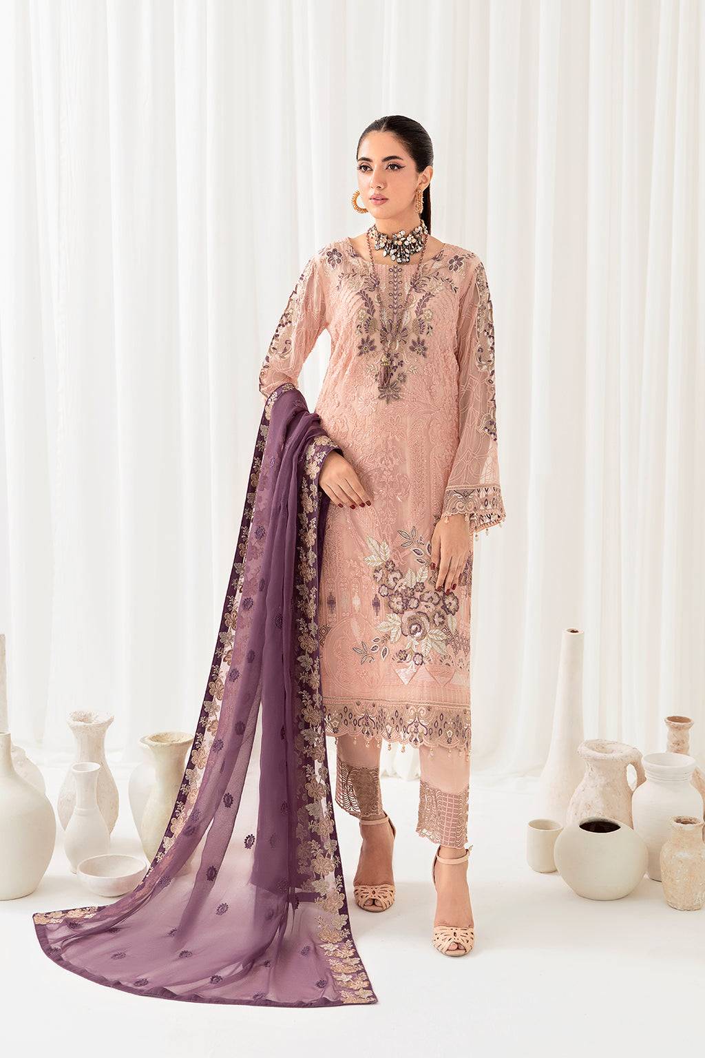 Ramsha | Rangoon Chiffon Collection 24 | D-1007 - Pakistani Designer Dress - by Ramsha | Type: Formal - 100% Original at Saira Sultan