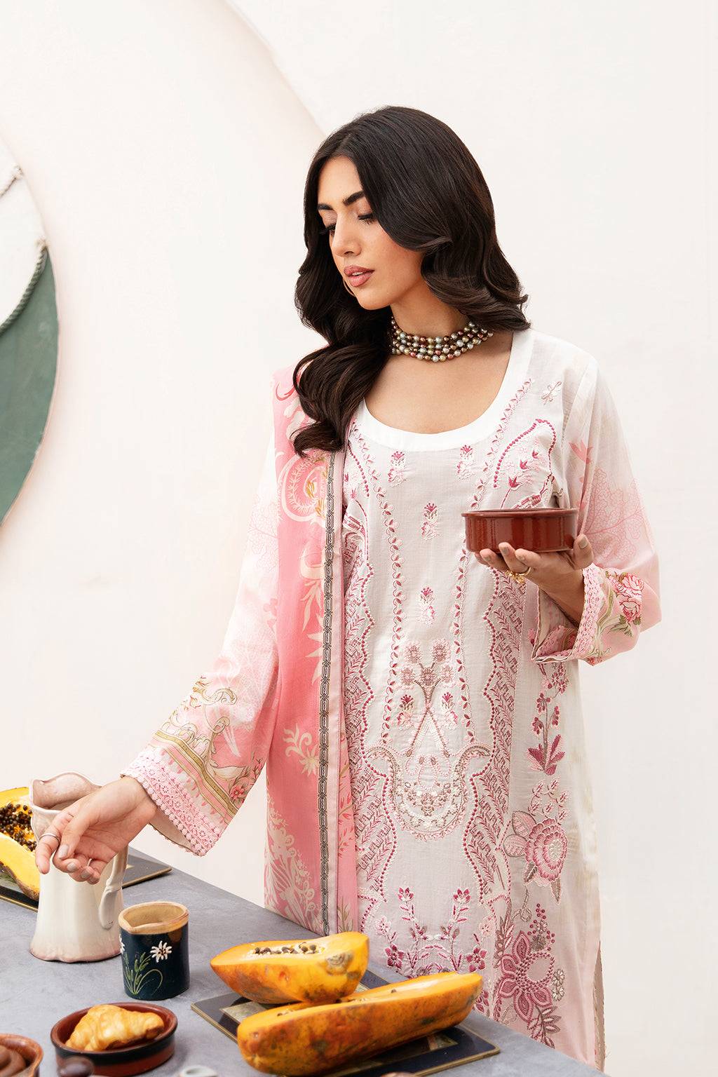 Ramsha | Mashaal Luxury Lawn | L-1104 - Pakistani Designer Dress - by Ramsha | Type: Luxury - 100% Original at Saira Sultan