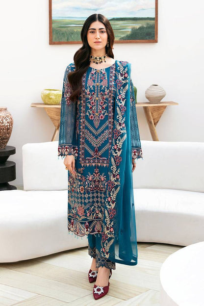 Ramsha | Chevron Chiffon Collection | A-811 - Pakistani Designer Dress - by Ramsha | Type: Casuals - 100% Original at Saira Sultan