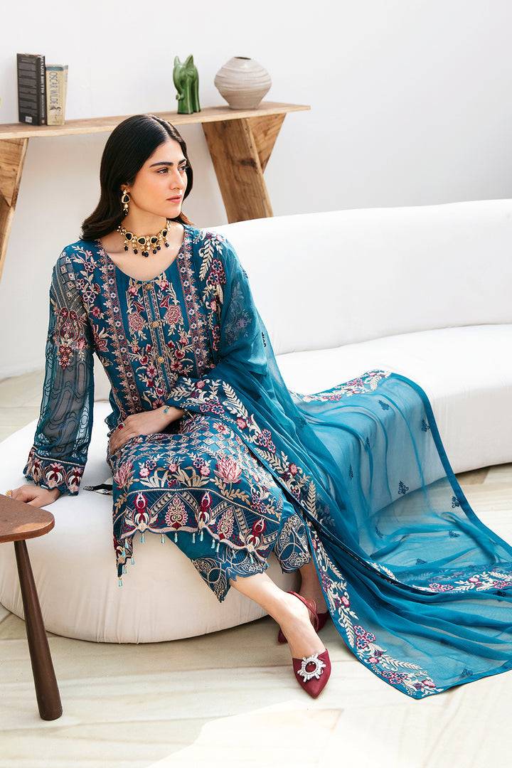Ramsha | Chevron Chiffon Collection | A-811 - Pakistani Designer Dress - by Ramsha | Type: Casuals - 100% Original at Saira Sultan
