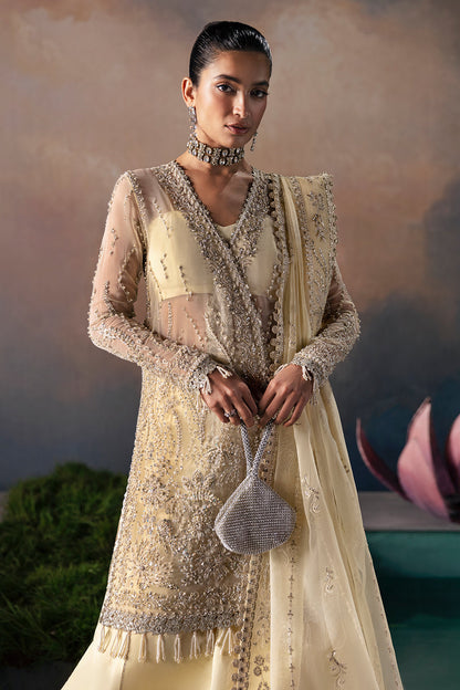 Afrozeh | Wild Flower Bloom Luxury Formals | Luana M Angrakha Shirt with Sharara
