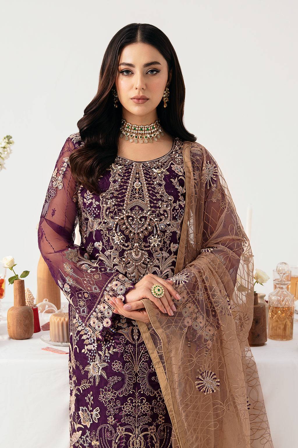 Ramsha | Minhal Organza Collection | M-1109 - Pakistani Designer Dress - by Ramsha | Type: Formal - 100% Original at Saira Sultan