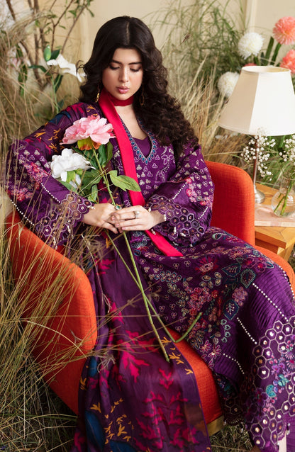 Zevk | Flora Festive Lawn | FUCHSIA XL