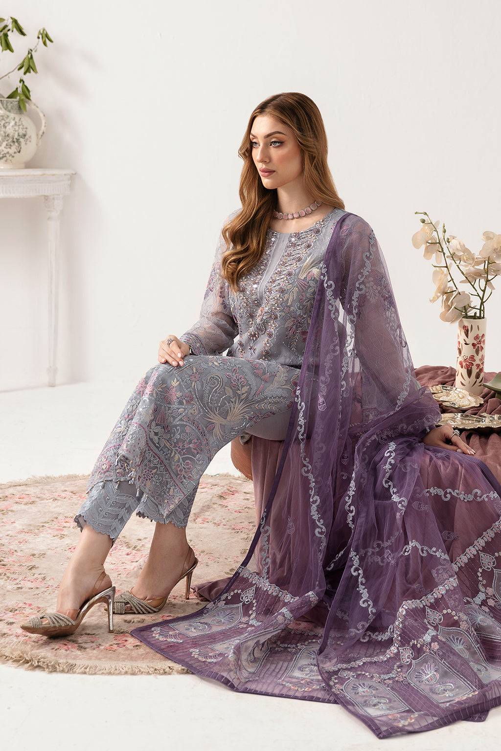 Ramsha | Minhal Organza Collection | M-1104 - Pakistani Designer Dress - by Ramsha | Type: Formal - 100% Original at Saira Sultan