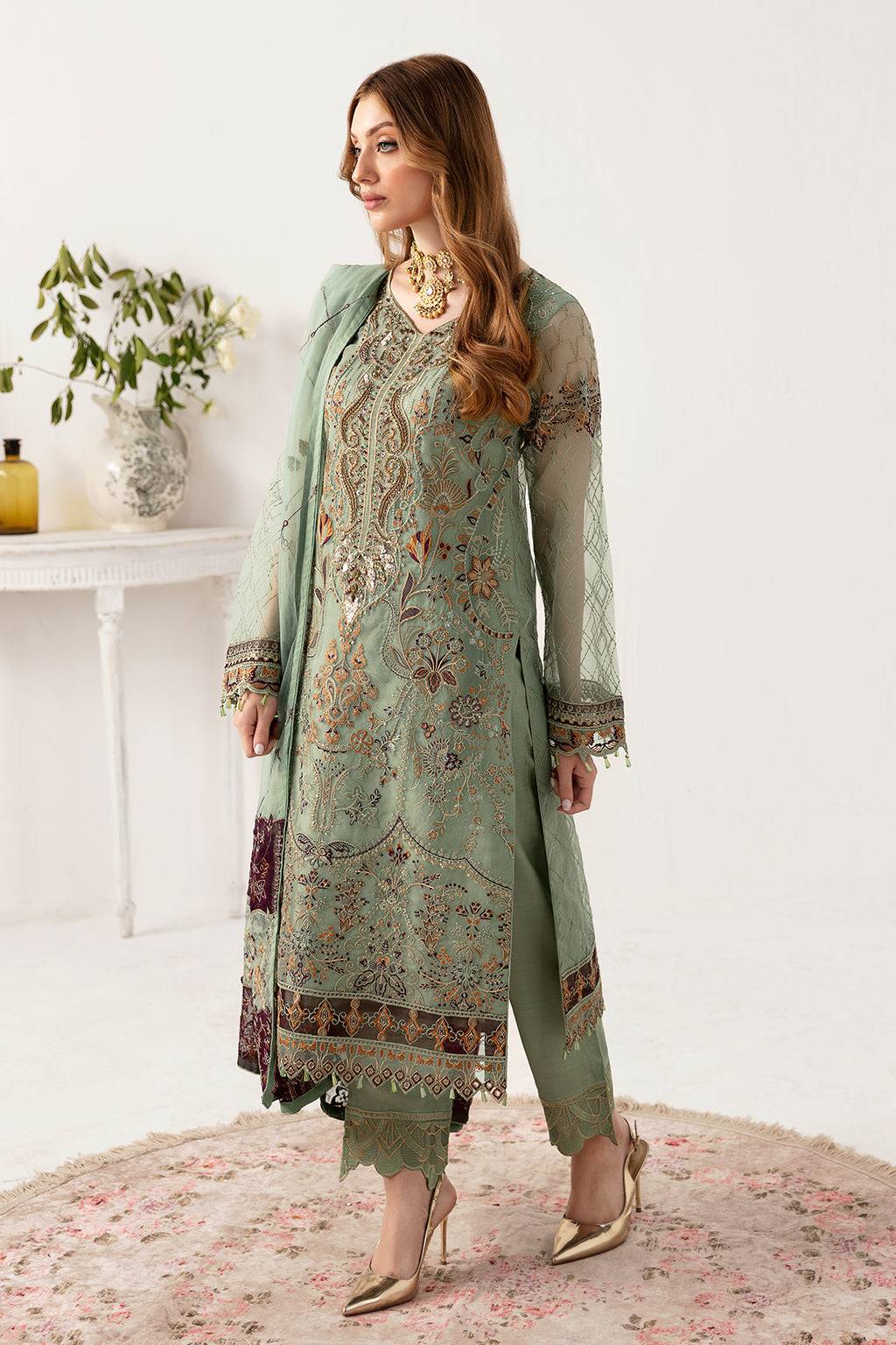Ramsha | Minhal Organza Collection | M-1108 - Pakistani Designer Dress - by Ramsha | Type: Formal - 100% Original at Saira Sultan