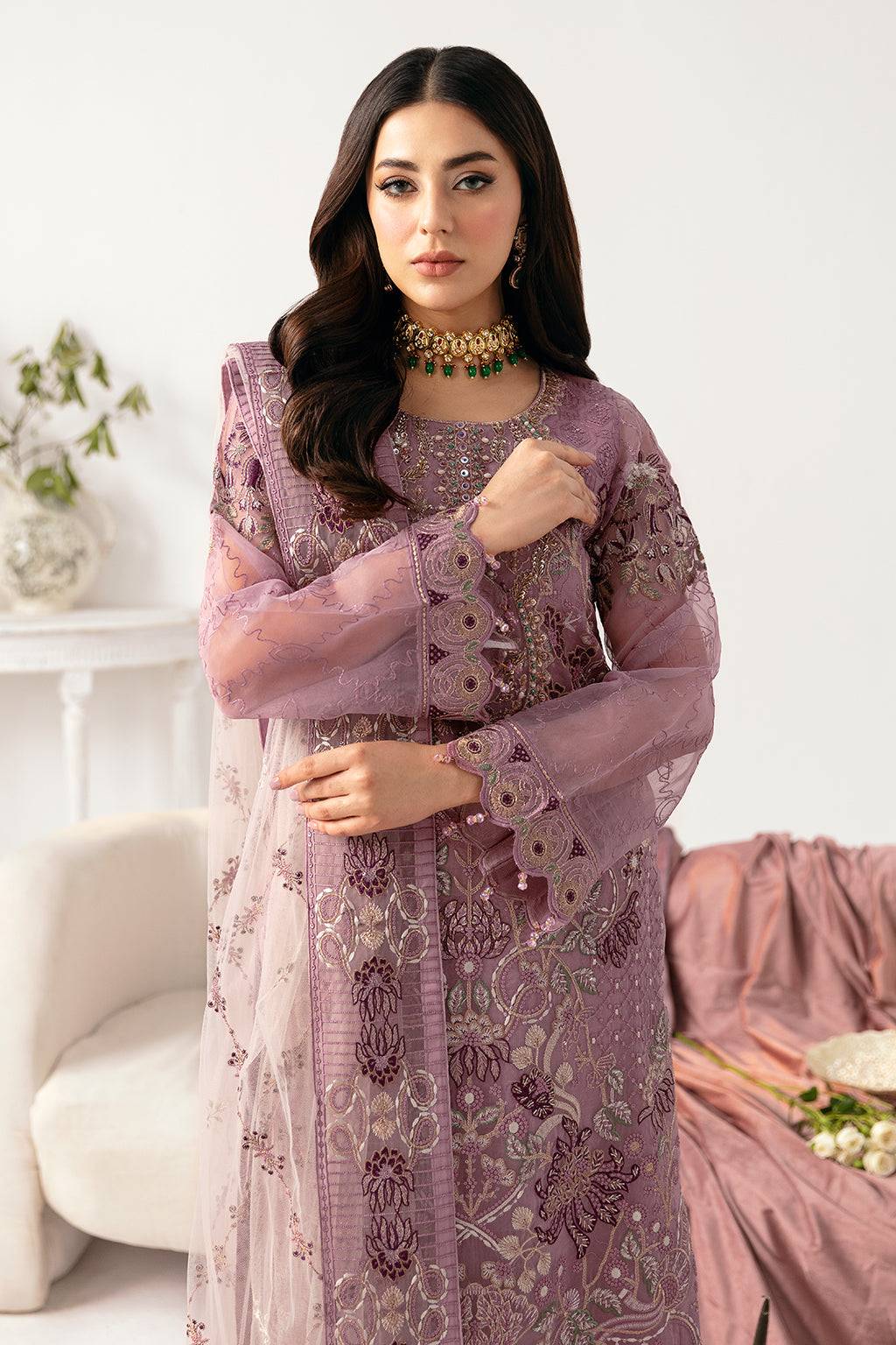 Ramsha | Minhal Organza Collection | M-1107 - Pakistani Designer Dress - by Ramsha | Type: Formal - 100% Original at Saira Sultan