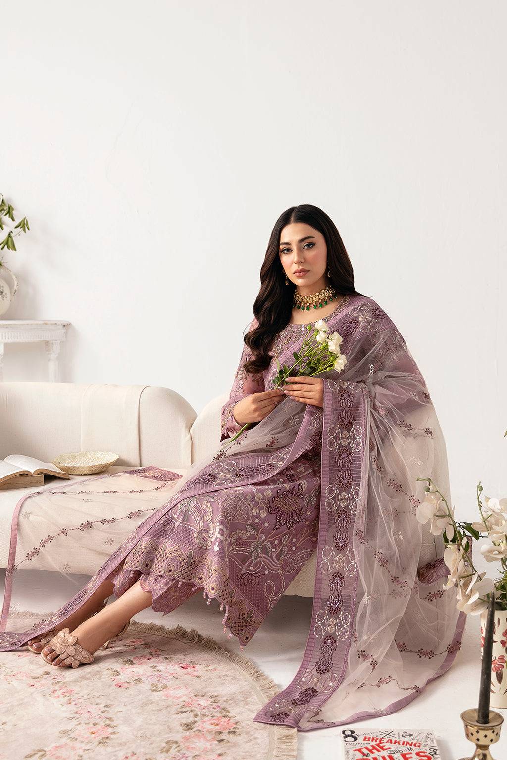 Ramsha | Minhal Organza Collection | M-1107 - Pakistani Designer Dress - by Ramsha | Type: Formal - 100% Original at Saira Sultan