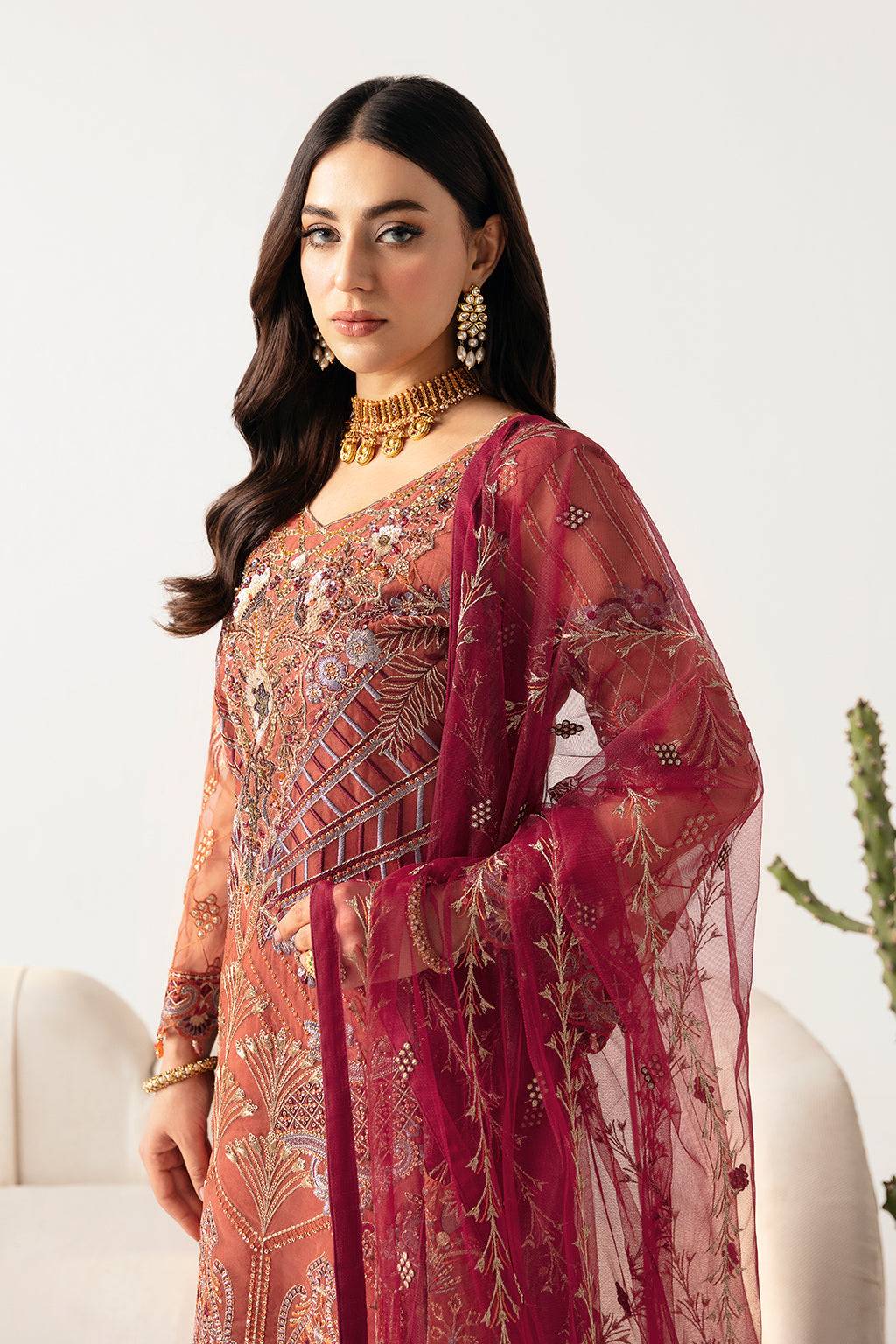 Ramsha | Minhal Organza Collection | M-1103 - Pakistani Designer Dress - by Ramsha | Type: Formal - 100% Original at Saira Sultan