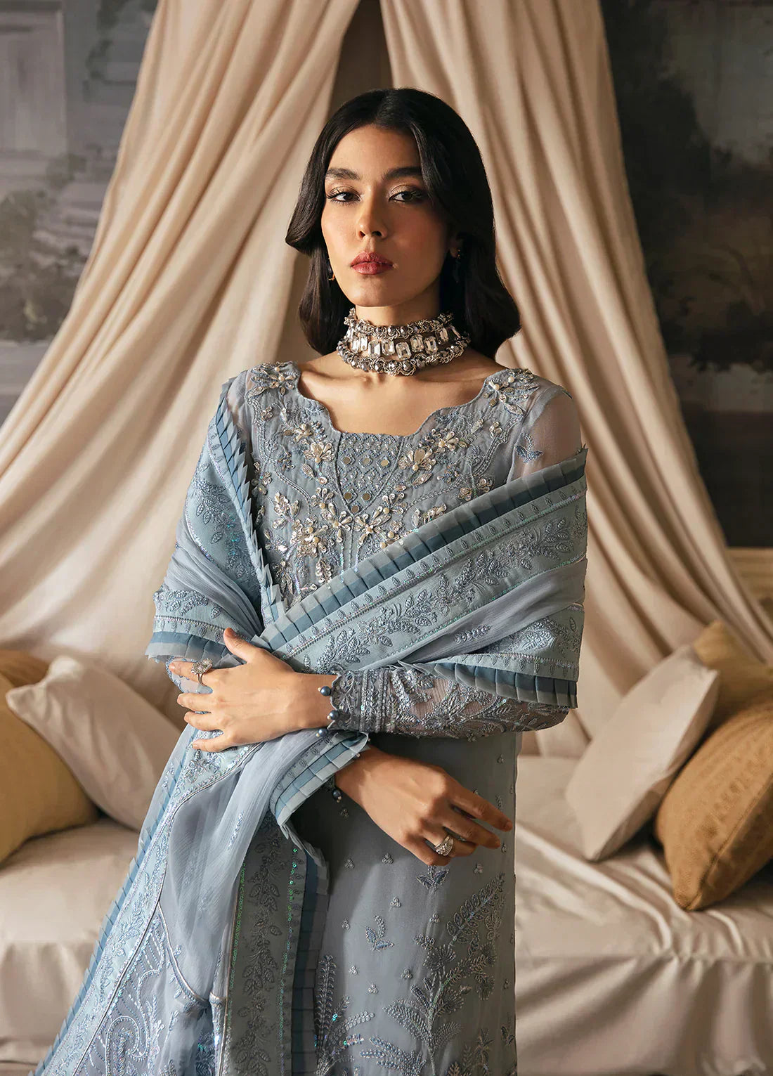 Gulaal | Embroidered Chiffon 23 | Zuria - Pakistani Designer Dress - by Gulaal | Type: Formal - 100% Original at Saira Sultan