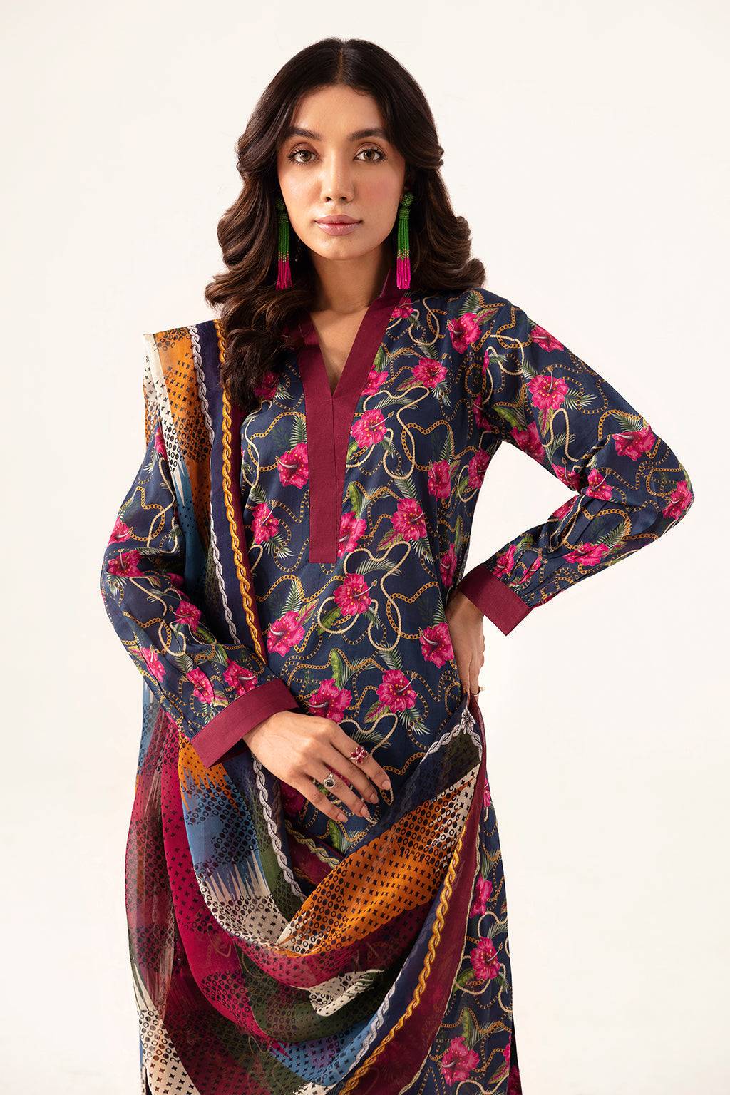 Ramsha | Pinted Lawn | RP-101 - Pakistani Designer Dress - by Ramsha | Type: Casuals - 100% Original at Saira Sultan