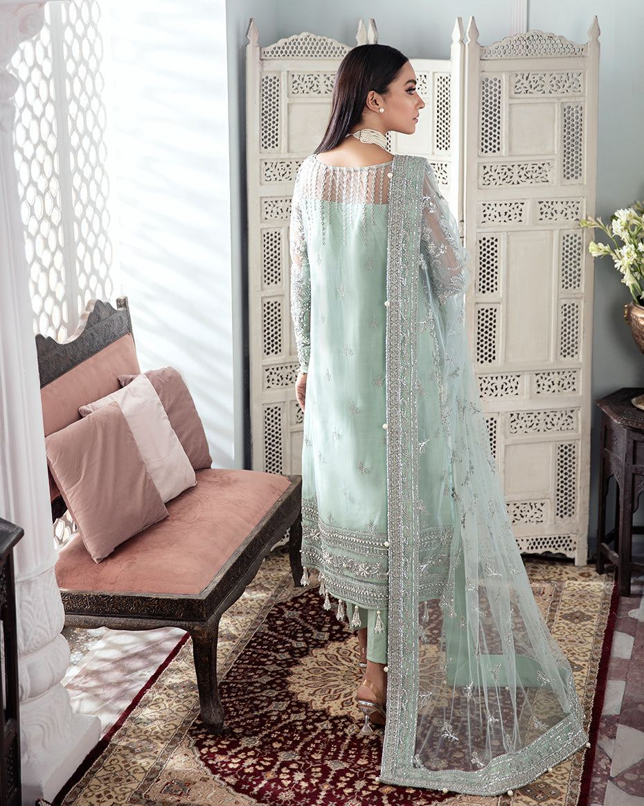 Gulaal | Wedding Formals | Zeba Embroidered Net 3-Piece Suit WS-21 - Pakistani Designer Dress - by Gulaal | Type: Bridal - 100% Original at Saira Sultan