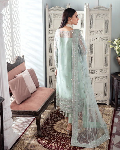 Gulaal | Wedding Formals | Zeba Embroidered Net 3-Piece Suit WS-21 - Pakistani Designer Dress - by Gulaal | Type: Bridal - 100% Original at Saira Sultan