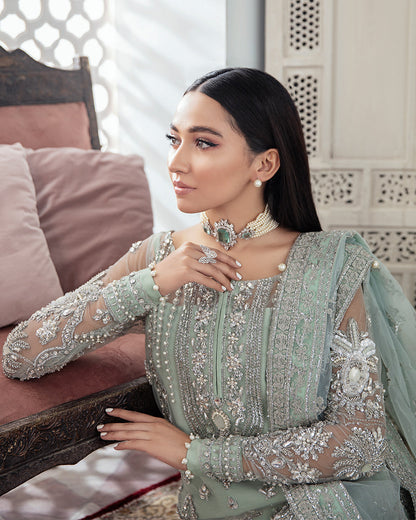 Gulaal | Wedding Formals | Zeba Embroidered Net 3-Piece Suit WS-21 - Pakistani Designer Dress - by Gulaal | Type: Bridal - 100% Original at Saira Sultan