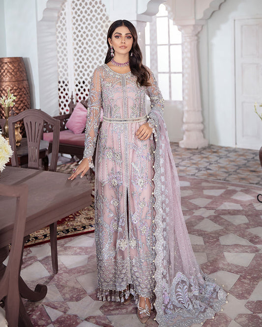 Gulaal | Wedding Formals | NAAZ EMBROIDERED NET 3-PIECE SUIT WS-09 - Pakistani Designer Dress - by Gulaal | Type: Bridal - 100% Original at Saira Sultan