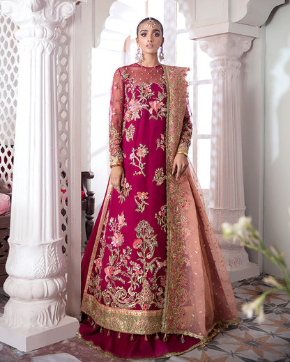 Gulaal | Wedding Formals | CHAMELI EMBROIDERED NET 3-PIECE SUIT WS-10 - Pakistani Designer Dress - by Gulaal | Type: Bridal - 100% Original at Saira Sultan