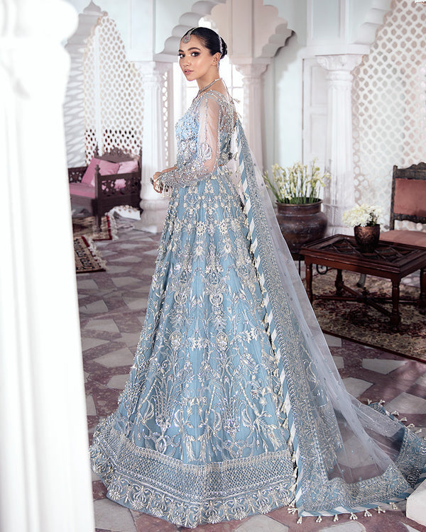 Gulaal | Wedding Formals | Mehnaaz Embroidered Net 3-Piece Suit WS-13 - Pakistani Designer Dress - by Gulaal | Type: Bridal - 100% Original at Saira Sultan