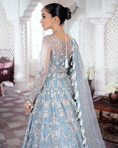 Gulaal | Wedding Formals | Mehnaaz Embroidered Net 3-Piece Suit WS-13 - Pakistani Designer Dress - by Gulaal | Type: Bridal - 100% Original at Saira Sultan