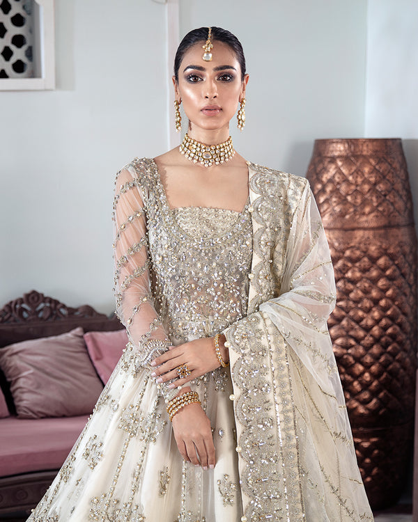 Gulaal | Wedding Formals | MEERAL EMBROIDERED NET 3-PIECE SUIT WS-22 - Pakistani Designer Dress - by Gulaal | Type: Bridal - 100% Original at Saira Sultan