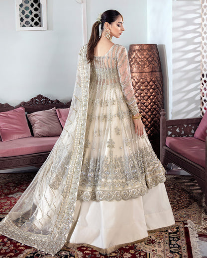 Gulaal | Wedding Formals | MEERAL EMBROIDERED NET 3-PIECE SUIT WS-22 - Pakistani Designer Dress - by Gulaal | Type: Bridal - 100% Original at Saira Sultan